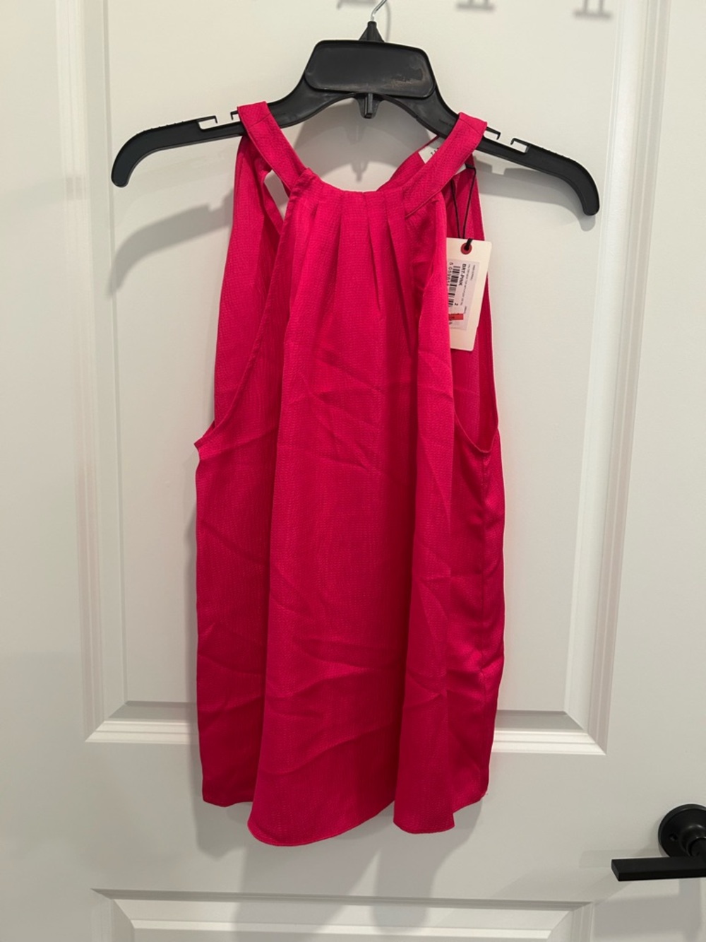 NWT Ted Baker Bright Pink Textured Halter Top